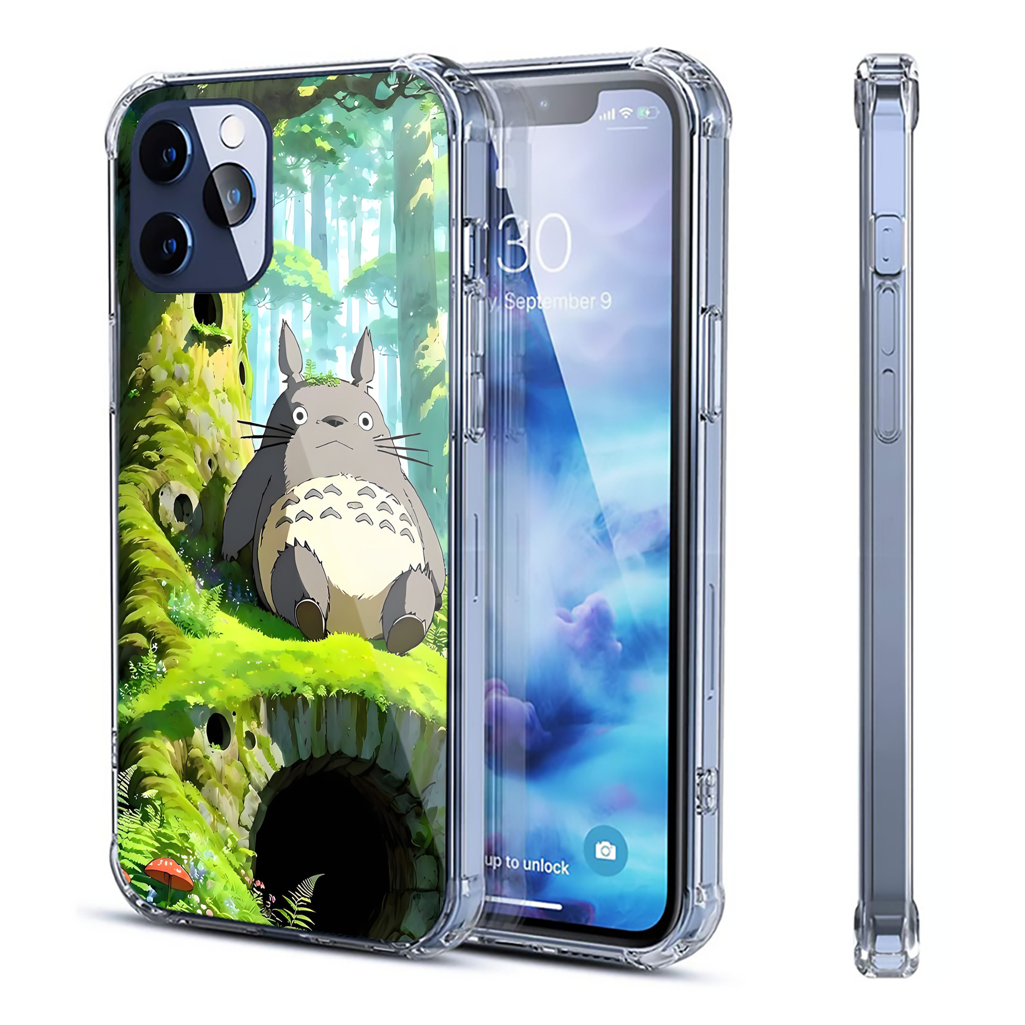 （画像用） となりのトトロ 草壁メイ 草壁サツキ My Neighbor Totoro Satsuki Kusakabe Mei Kusakabe 【iPhone 12シリーズ対応】透明スマホケース（クリアソフトケース）